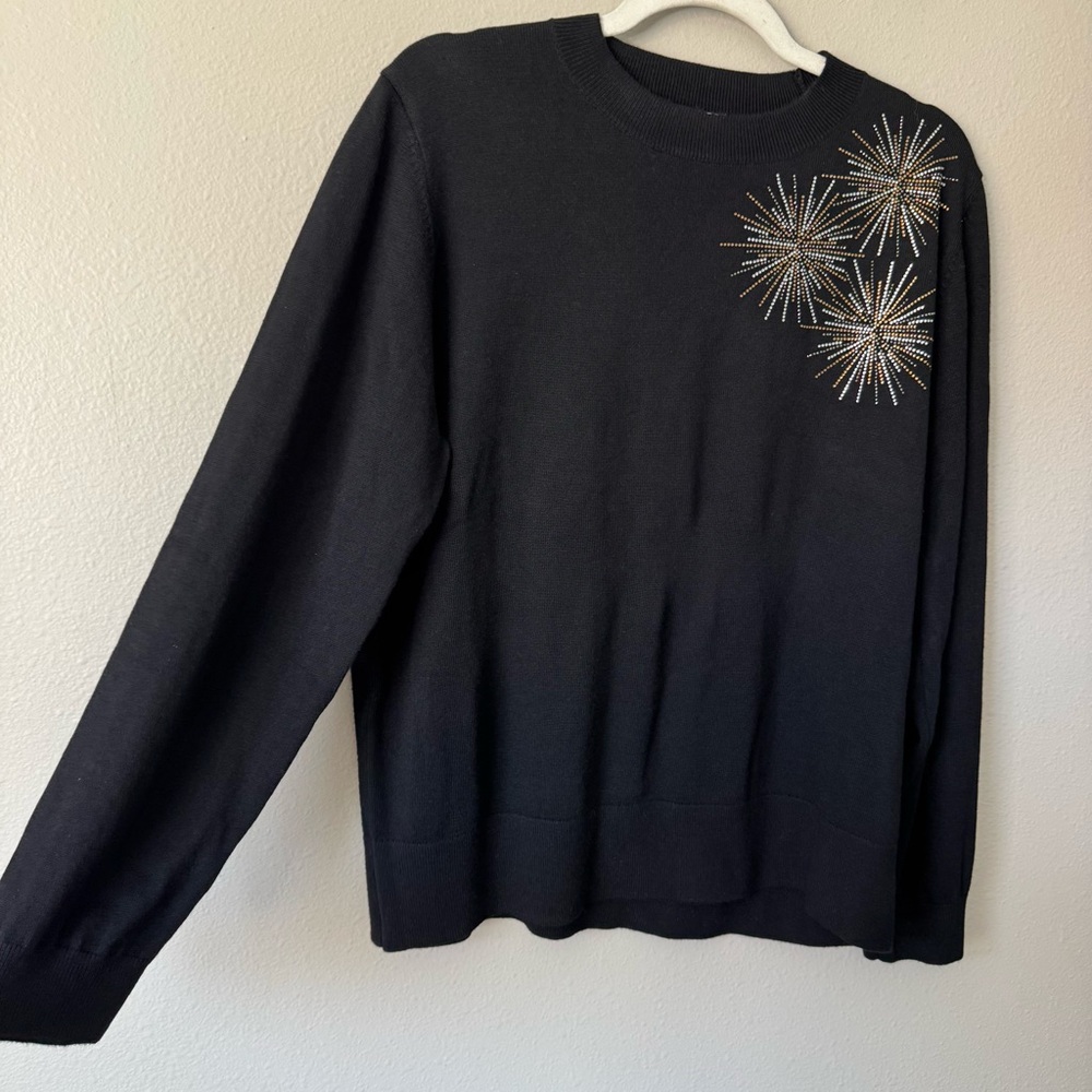 Tuckernuck Black Sunburst Embellished Riley Sweater - Picture 6 of 10